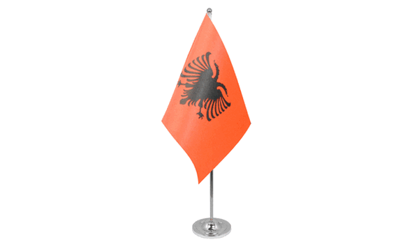 Albania Satin Table Flag